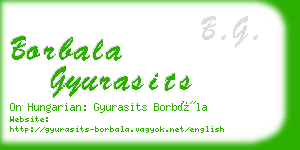 borbala gyurasits business card